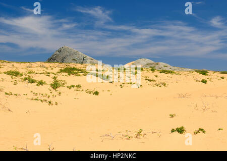 Colombia, wild coastal desert of Penisula la Guajira near  the Cabo de la Vela resort. Stock Photo