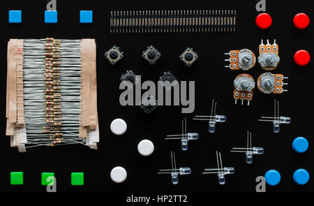 Set of electronic components Stock Photo