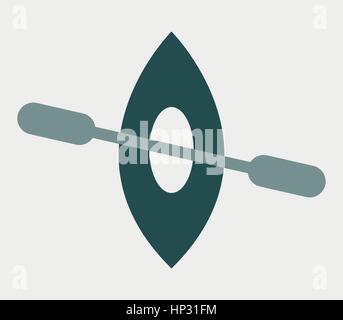 Canoe icon Stock Vector