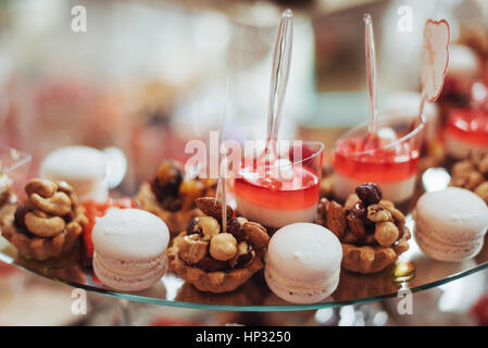 Banquet table full of fruits and berries an assortment Stock Photo