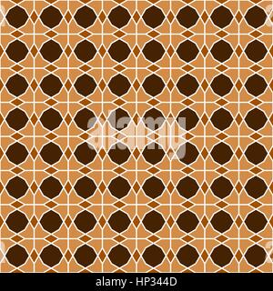 Traditional Islamic geometric lattice pattern based on overlapping dodecagon - seamless editable repeating vector background Stock Vector