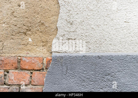 Wall with plastered plaster Stock Photo