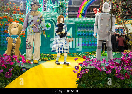 3D quilt exhibition of the 'Wonderful Wizard of Oz' by Reiko Washizawa at the 2017 Tokyo International Great Quilt Festival held at Tokyo Dome. Stock Photo