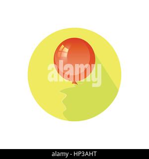 Balloon. on a white background in a bright circle. Trendy flat style for graphic design, logos, website, social media, mobile applications Stock Vector