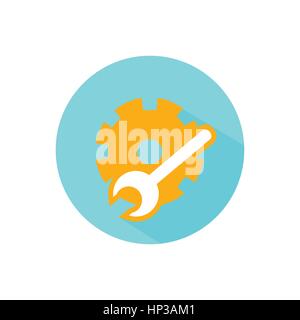 configuration. on a white background in a bright circle. Trendy flat style for graphic design, logos, website, social media, mobile applications Stock Vector