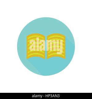 book. on a white background in a bright circle. Trendy flat style for graphic design, logos, website, social media, mobile applications Stock Vector