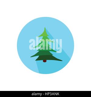 tree. on a white background in a bright circle. Trendy flat style for graphic design, logos, website, social media, mobile applications Stock Vector