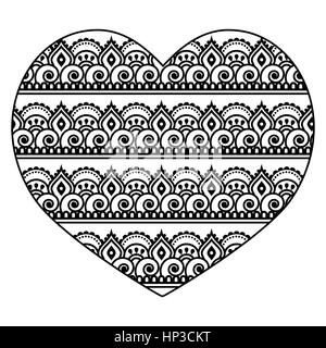 henna tattoo heart designs