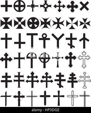 Cross Set Stock Vector