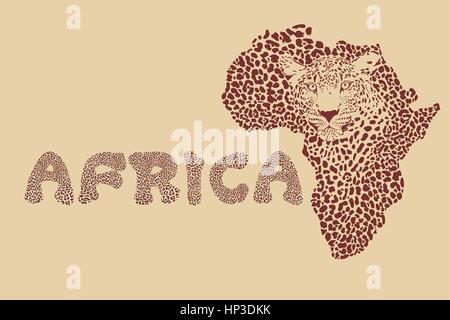 vector illustration background made of a leopard motif. Stock Vector