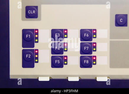 Command panel in modern electrical substation Stock Photo