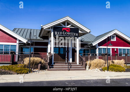 Indianapolis - Circa February 2017: Red Lobster Casual Dining Restaurant, Red Lobster is owned by Golden Gate Capital II Stock Photo