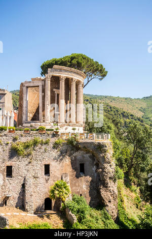 Ruins in park of Villa Gregoriana, Tivoli, Lazio, Italy Stock Photo