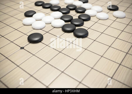 Go game or Weiqi (Chinese board game) background Stock Photo