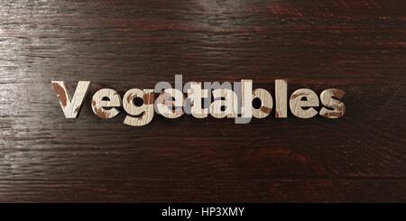 Vegetables - grungy wooden headline on Maple  - 3D rendered royalty free stock image. This image can be used for an online website banner ad or a prin Stock Photo