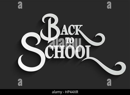 Back to school - lettering calligraphy phrase, handwritten text isolated on  the white background. Fun calligraphy for typography greeting and  invitation card or t-shirt print design. Stock Vector by ©FarbaKolerova  157200864