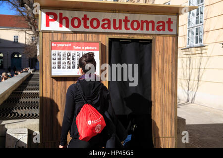 Museumsquartier, museum quarter, Photoautomat, Photo booth, Vienna, Austria, Europe Stock Photo