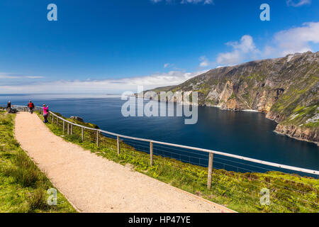 Slieve League cliffs near Carrick in county Donegal, Ireland, Europe. Stock Photo