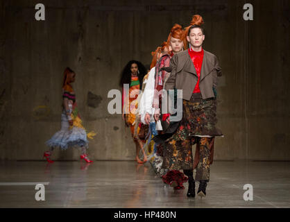 Models during the ASAI Fashion East Autumn/Winter 2017 London Fashion Week show at the Topshop Show Space, Tate Modern, London. PRESS ASSOCIATION. Picture date: Saturday February 18, 2017. Photo credit should read: Isabel Infantes/PA Wire Stock Photo