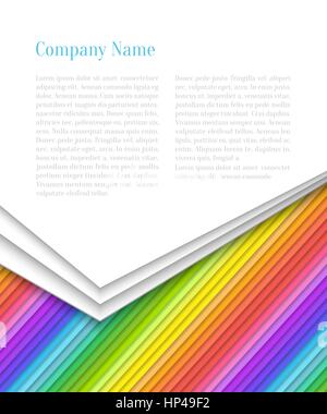 Abstract Vector Flyer Design Template in Paper Cut Style Stock Vector