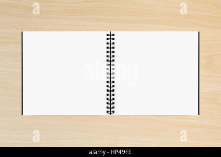 Drawing book on Wood background Stock Photo