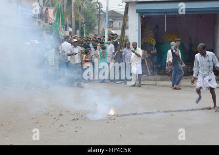 Kochi, India - November 7, 2015 - Indian muslims protesting on street after elections Stock Photo