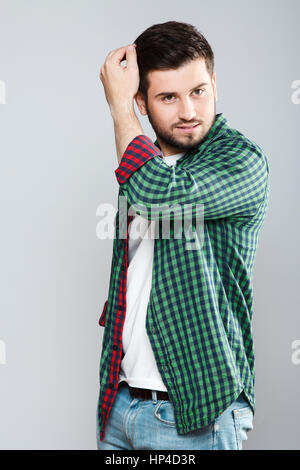 Man scratching his head Stock Photo