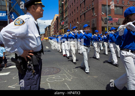 Chinatown. parade of the day of independence. Mott St at Canal St,New York City, USA Stock Photo