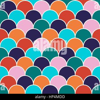 Scallop seamless vector pattern Stock Vector