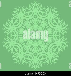 Green Ornamental Seamless Line Pattern. Endless Texture. Oriental Geometric Ornament Stock Vector