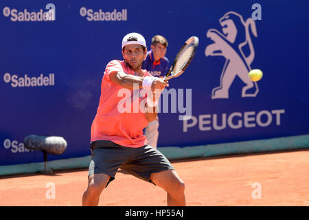 BARCELONA - APR 21: Fernando Verdasco (Spanish tennis player) plays at ...