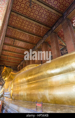 Buddhist temple of the reclining Buddha  (Wat Pho) in Bangkok, Thailand Stock Photo