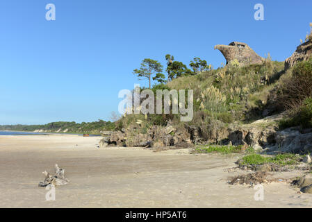 Atlantida, Uruguay - February 16, 2017: A general view of El Aguila (The Eagle) some 50 kms east of Montevideo, province Canelones. The odd-shaped bui Stock Photo