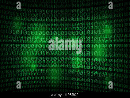 binary code background - digital ones and zeros Stock Photo