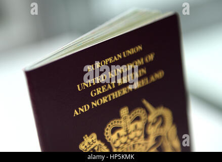 Berlin, Germany. 06th July, 2016. A British passport reads 'European Union United Kingdom of Great Britain and Northern Ireland', seen in Berlin, Germany, 06 July 2016. Photo: Britta Pedersen/dpa | usage worldwide/dpa/Alamy Live News Stock Photo