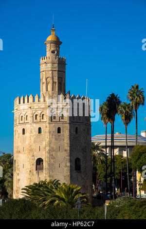 view at torre del oro at sevilla, spain Stock Photo