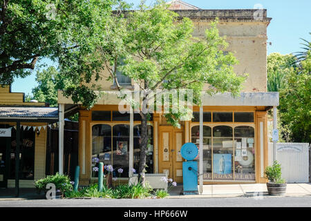 Main Street of historic town of Yackandandah, Victoria, Australia Stock Photo