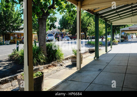 Main Street of historic town of Yackandandah, Victoria, Australia Stock Photo