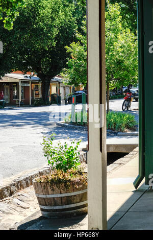 Main Street of historic town of Yackandandah, Victoria, Australia Stock Photo