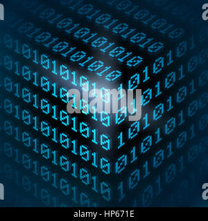 binary code background - digital ones and zeros Stock Photo