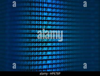 blue computer code background Stock Photo