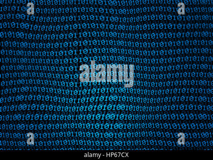 binary code background - digital number pattern