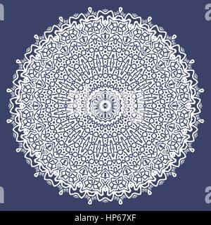 White Ornamental Line Pattern. Decorative Texture. Oriental Geometric Ornament Stock Vector