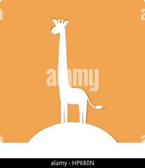 paper giraffe vector Stock Vector