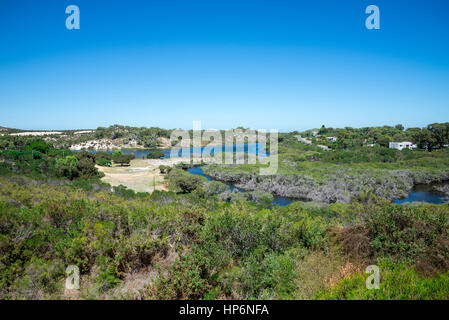 A distance view of the Moore river in Western Australia Stock Photo