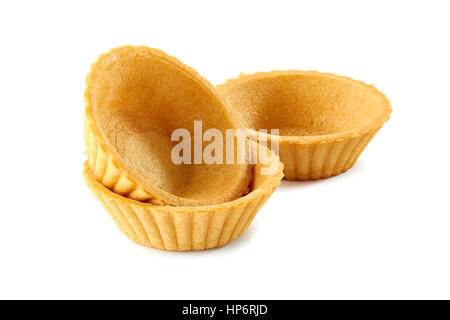 Three tartlets on white Stock Photo