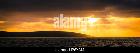 Whale watching and sunset at Cape Naturaliste and Dunsborough Stock Photo