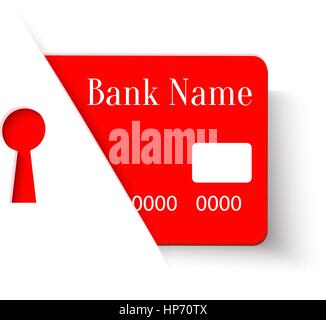Credit Card Online Payments Protection Security Concept Icon, Vector Design Template Stock Vector