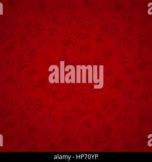 Vector Floral Seamless Pattern, Subtle Red Background Stock Vector