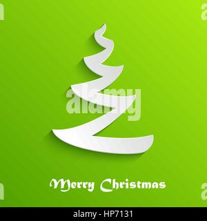 Christmas Tree - 3d Abstract New Year Background. Greeting Card Design Template Stock Vector